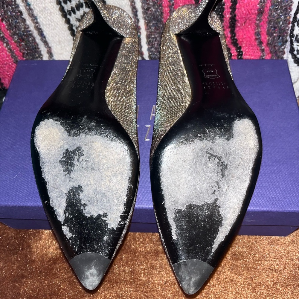 Stuart Weizman Silver & Gold High Heels - image 4